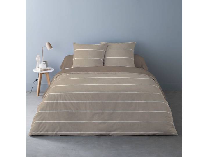 Parure de couette 100% coton flanelle imprimée 260x240 2 taies