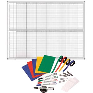 Maul Maul Planungstafel  standard 6466684.SPR, Jahresplaner, magnetisch, 90x120cm, mit Zubehörset