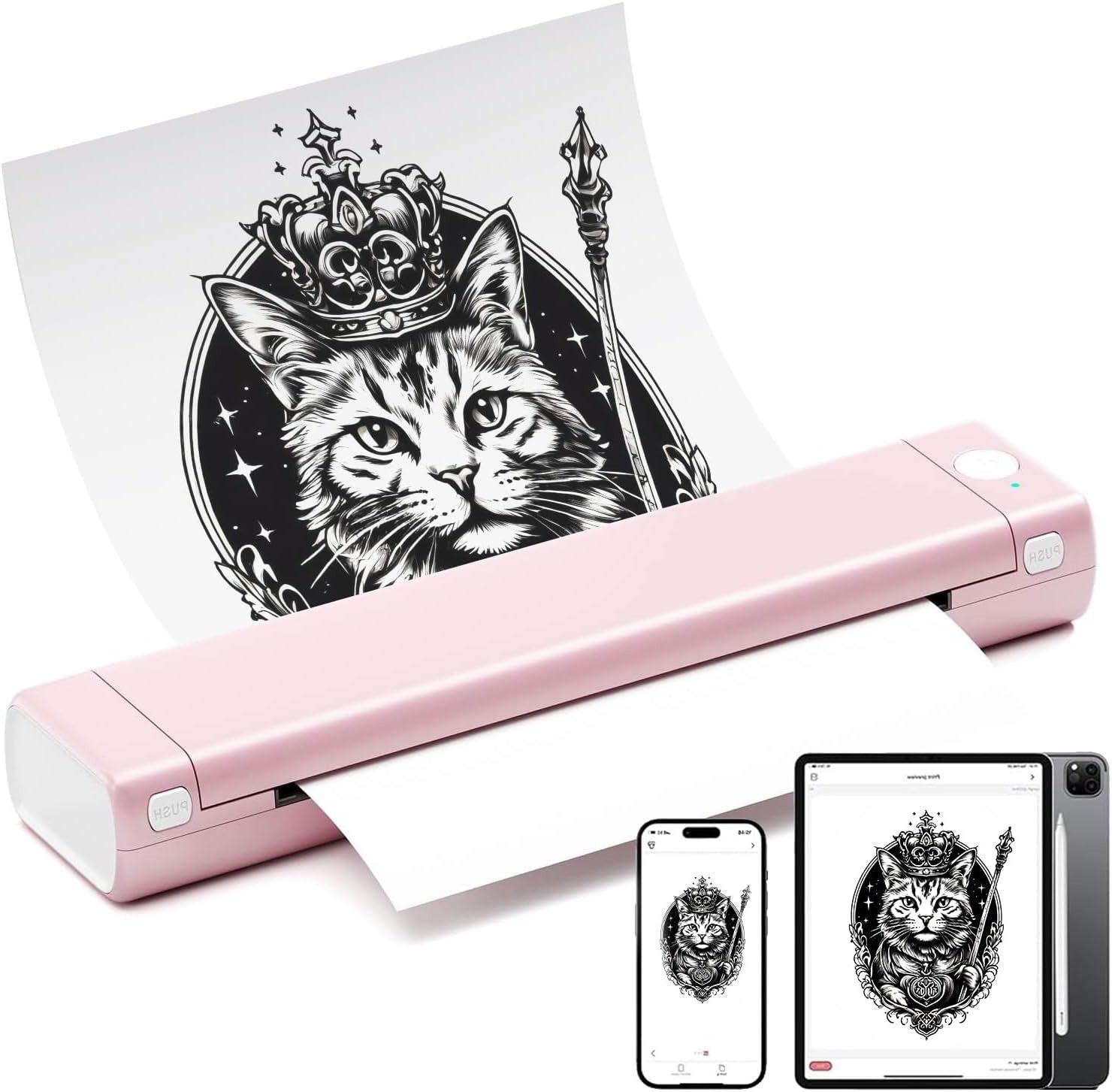 Selius Thermische Mini Printer - Draagbare Bluetooth Printer - Inktloos