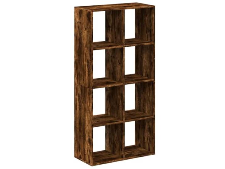 Trennregal aus Holz, 8 Fächer, 69,5 x 29 x 137,5 cm Vielseitiges Möbelstück, Raumteiler, Wohnzimmer, Büro, Schlafzimmer, Wandbefestigung inklusive