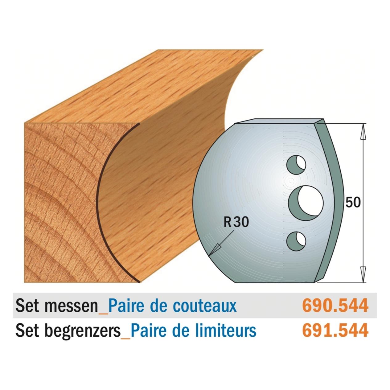 CMT 690.544 Profilmesserpaar Höhe 50 mm Nummer 544 (58702175)