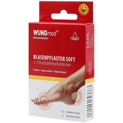 WUNDmed® Blasenpflaster SOFT & Druckstellenkissen transparent 4 St.