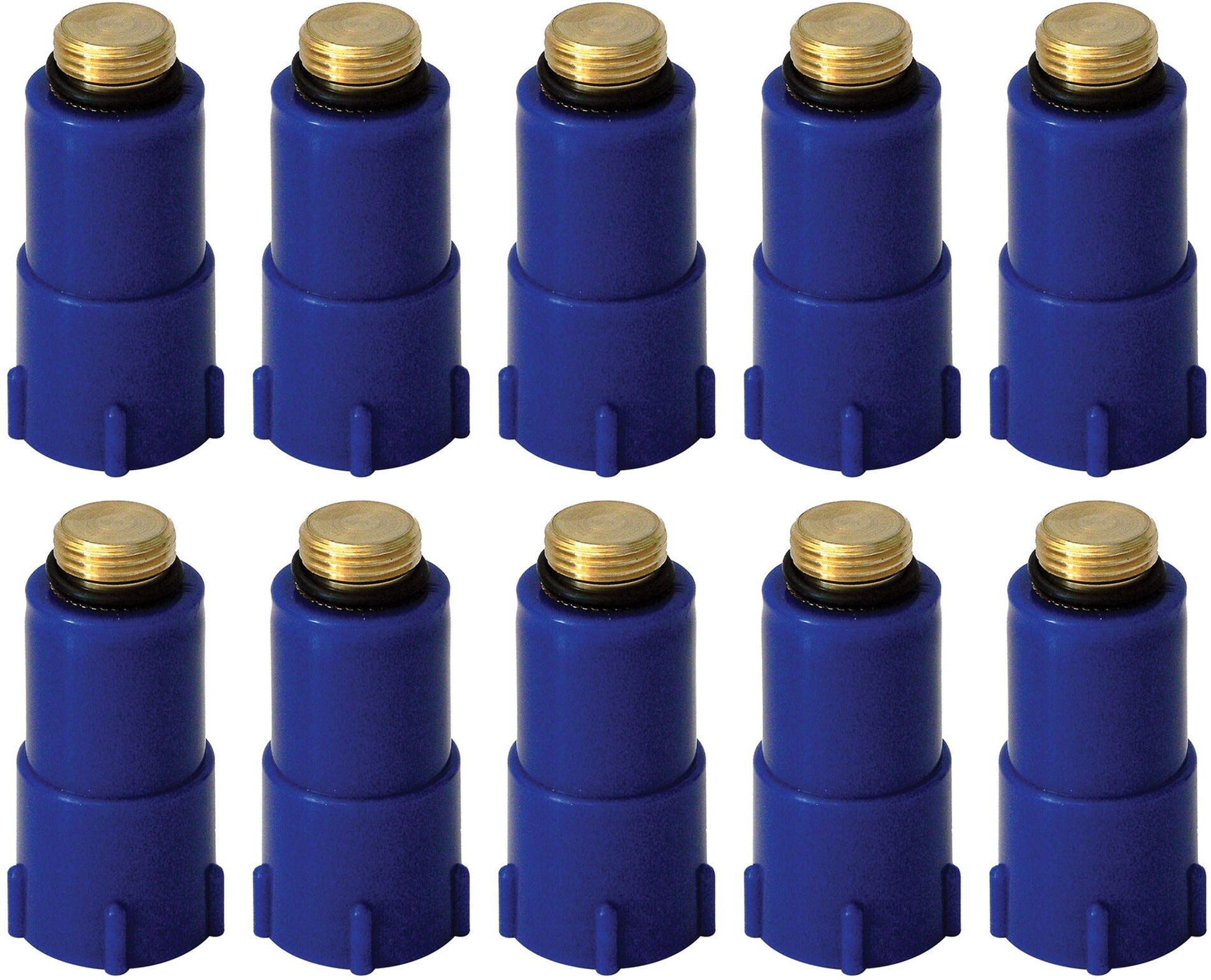 Tecnomat TAPPO PROVA IMPIANTI M 1/2'' OTTONE BLU 10 PEZZI