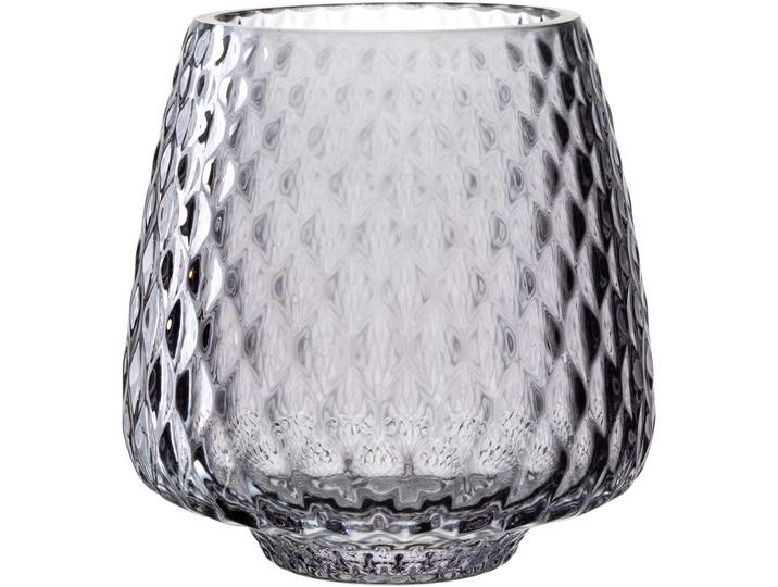 Teelichthalter LEONARDO GIULIA , grau, B:10cm H:10cm T:10cm, Glas, Kerzenhalter, Teelichthalter