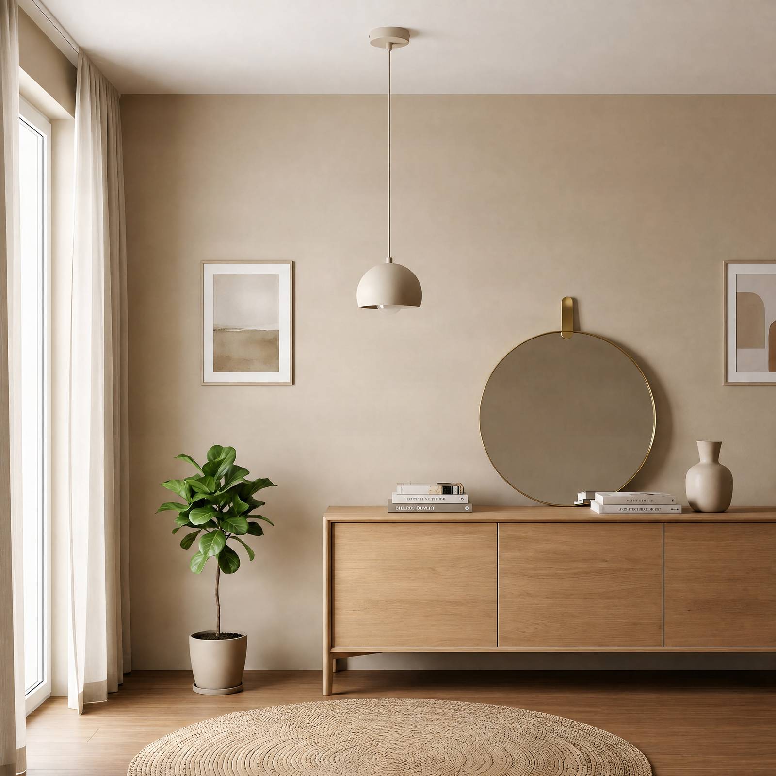 Hängelampe Sool Luminex, dimmbar, creme / amber, für Wohn- / Esszimmer, Metall, Pendelleuchte