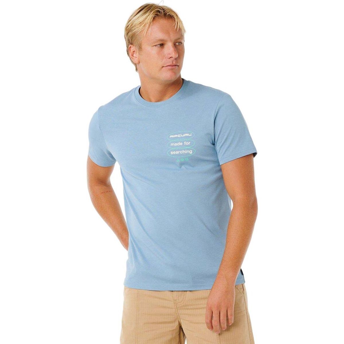 RipCurl Vaporcool Search 3 Stacks Tee faded denim (4737) XS 0X5MTE-4737-XS