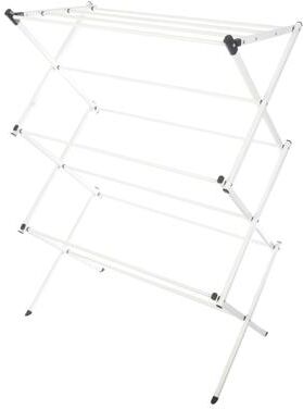 Lavish Home Foldable Clothes Drying Rack - Laundry Drying Rack Collapsible for Indoor/Outdoor Use (White)