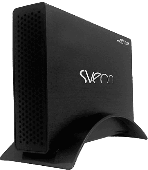 Caja disco duro - Sveon STG310, Externa, Conexión universal USB 3.0, Para 3,5", Aluminio, Negro