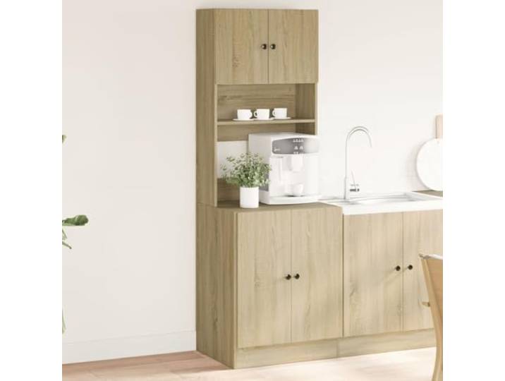 ZXQVLMRS Küchenschrank 60x50x180 cm Sonoma-Eiche Holzwerkstoff Viel Stauraum, Schrank mit Türen & Schubladen, Für Küche & Gastronomie