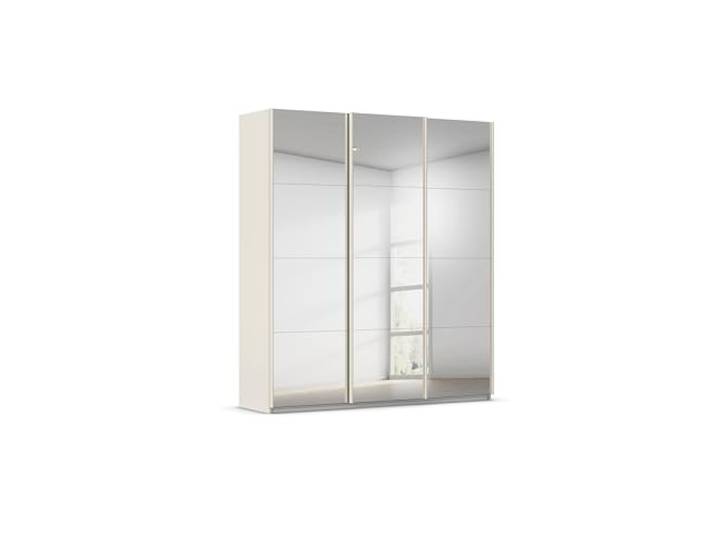 Rauch Möbel KULMBACH, Schwebetürenschrank, Farbe Beige, Breite 203 cm Kleiderschrank mit Schwebetüren, Schiebetüren, 3-türig, mit Spiegel, Zubehör Premium, Schlafzimmer, Jugendzimmer, Garderobe