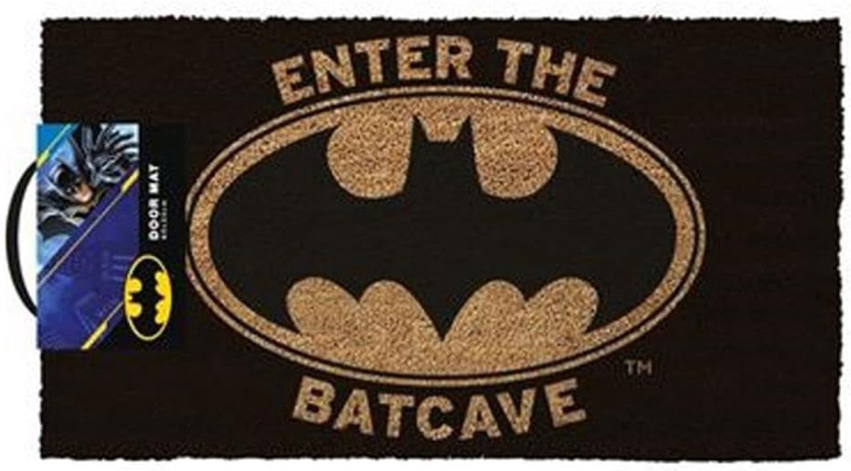 Kokos deurmat met Batcave design voor binnen en buiten