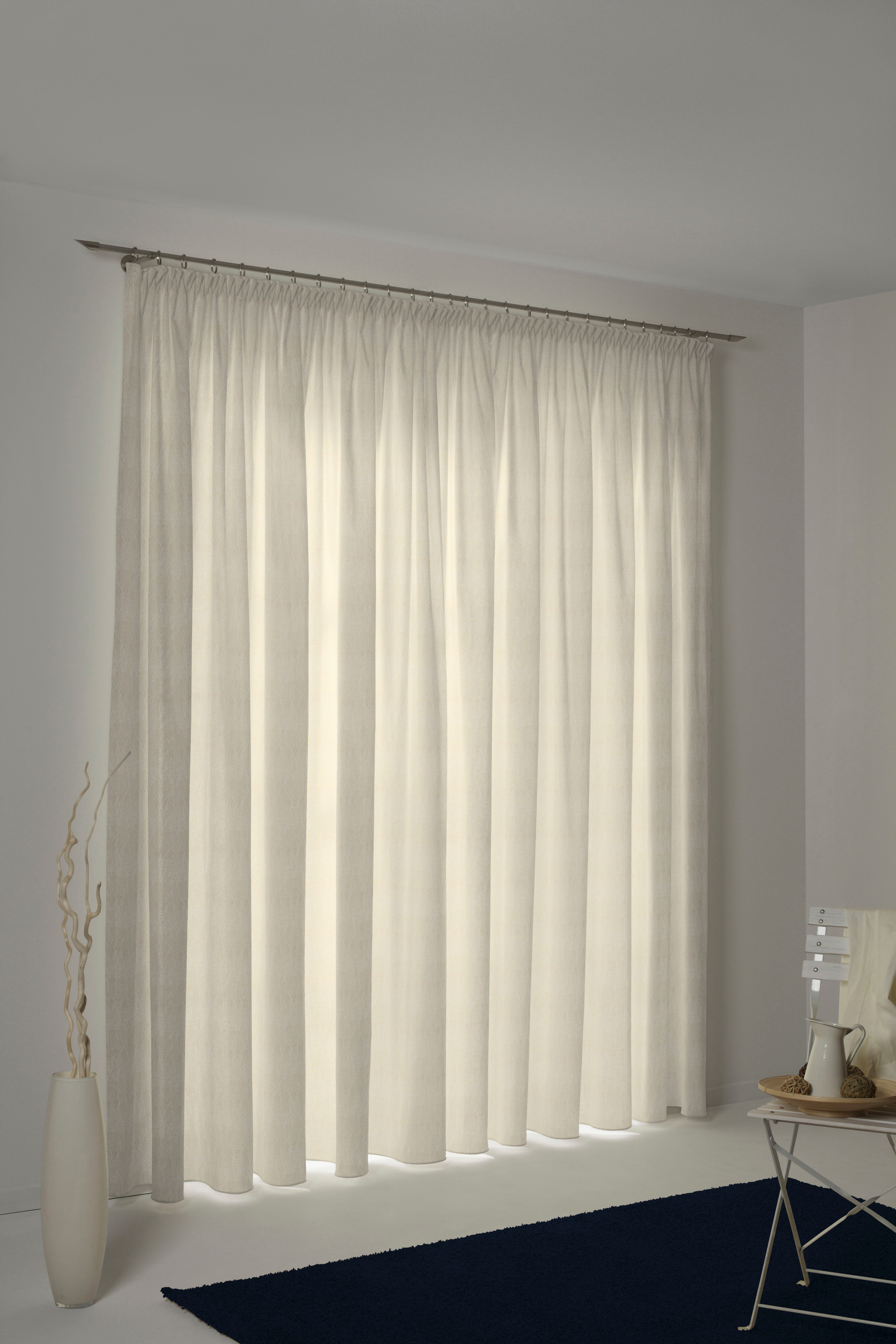 Vorhang ADAM "Little Parrot" Gr. 3, beige (natur), B:145cm H:245cm, Jacquard, Baumwolle (Bio-Baumwolle), Gardinen, Vorhang, aus 100% Bio-Baumwolle natur 245cm, Kräuselband, 145cm