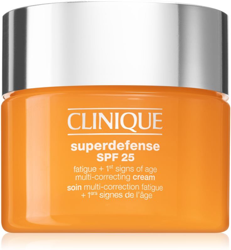 Clinique Superdefense™ SPF 25 Fatigue + 1st Signs Of Age Multi-Correcting Cream crème premiers signes du vieillissement pour peaux sèches et mixtes SPF 25 30 ml