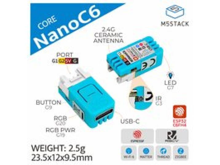 M5Stack officiële NanoC6 ontwikkelkit