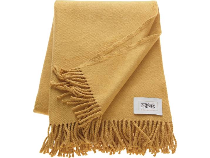 Wohndecke Basics, Kuscheldecke mit Fransen , braun (caramel), B:140cm L:200cm, Baumwolle, Polyacryl, SCHÖNER WOHNEN-KOLLEKTION, Wohndecken, Wohndecke, mit Fransen, Kuscheldecke