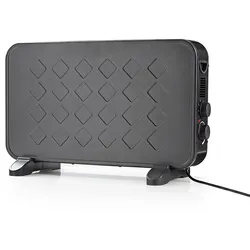Nedis Konfektionsheizgerät Heizlüfter 1200W/2000W Verstellbares Thermostat 2 Wärmeeinstellungen integrierte Griffe Turbofunktion Überhitzungsschutz