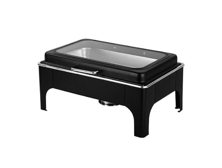 Chafing Dishes for Buffet aus Edelstahl Speisenwärmer Chafing Dish mit transparentem hydraulischem Deckel for Partys und Veranstaltungen
