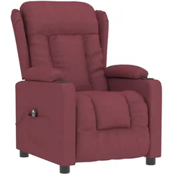 vidaXL, Sessel, Relaxsessel Elektrisch Weinrot Stoff