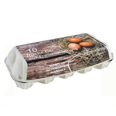 VEPATIM 154 Eierverpackungen für 10 Eier Freilandhaltung weiß . für S M L