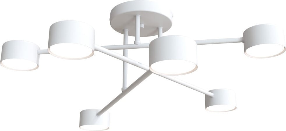 Emibig Lighting HALO minimalistische witte plafondlamp, ringvormig, 6xGX53, 8W