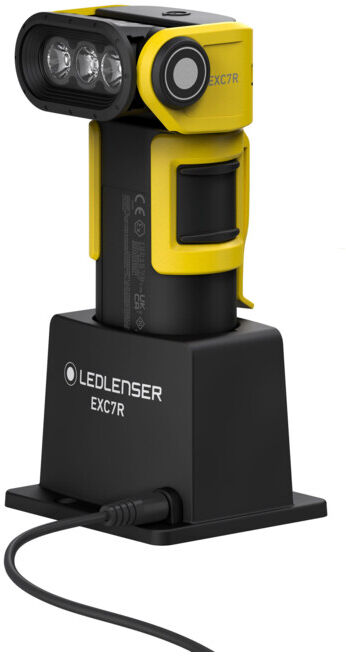 Ledlenser Lampe d’angle EXC7R pour pompiers avec station de charge noir (502407)
