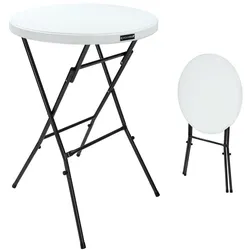 Casaria Deuba Stehtisch aus Kunststoff, 80 cm
