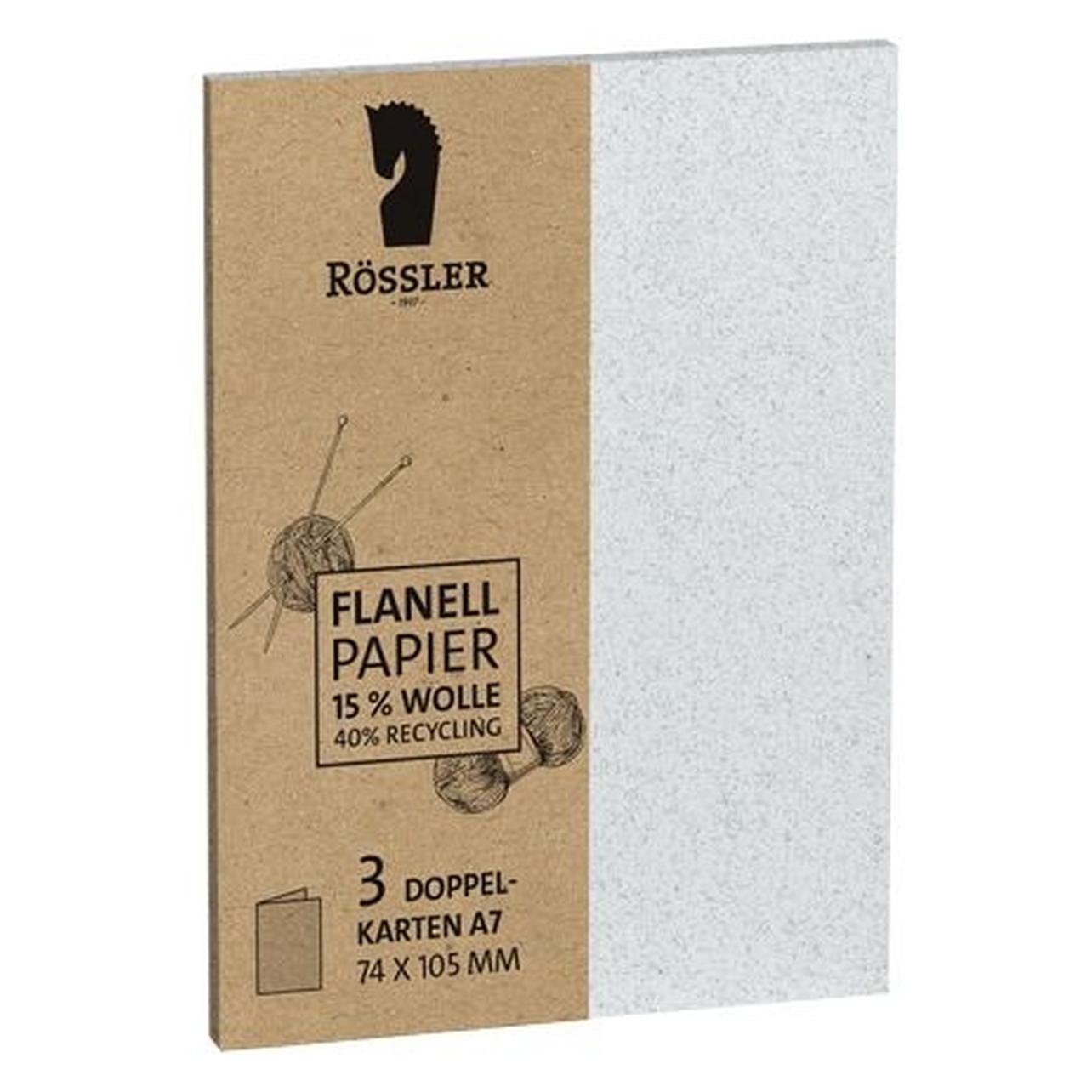 Rössler Briefkarte Terra 3ST flanell (3 Stk.) (1144009641)