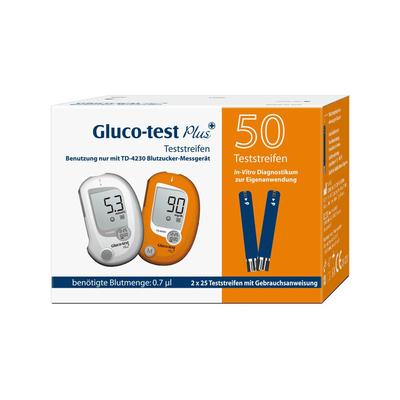 Gluco Test Plus Blutzuckerteststreifen 50 St Teststreifen