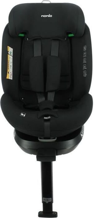 Nania Spirit Isofix-autostoel, zwart, geschikt voor kinderen van 40-150 cm (groep R129)