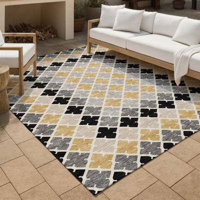 Addison Rugs Machine Washable Indoor/ Outdoor Mosaic Borders Chantille Rug