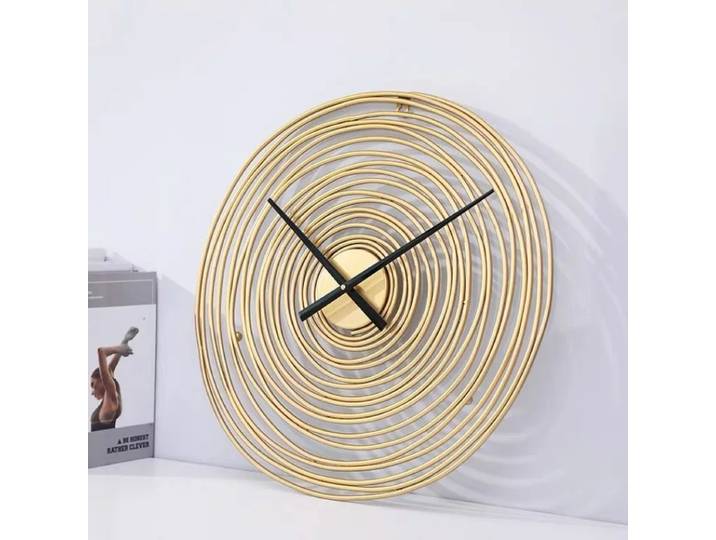 Grande horloge murale silencieuse ronde en métal, montre nordique moderne, décoration intérieure, cuisine, salon, maison, bureau