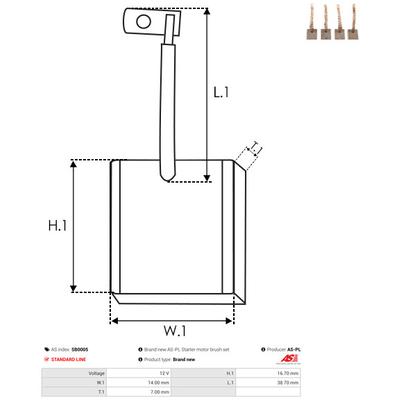 AS-PL Kohlebürste, Starter SB0005