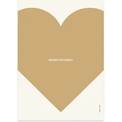 Love Poster 50 x 70 cm beige
