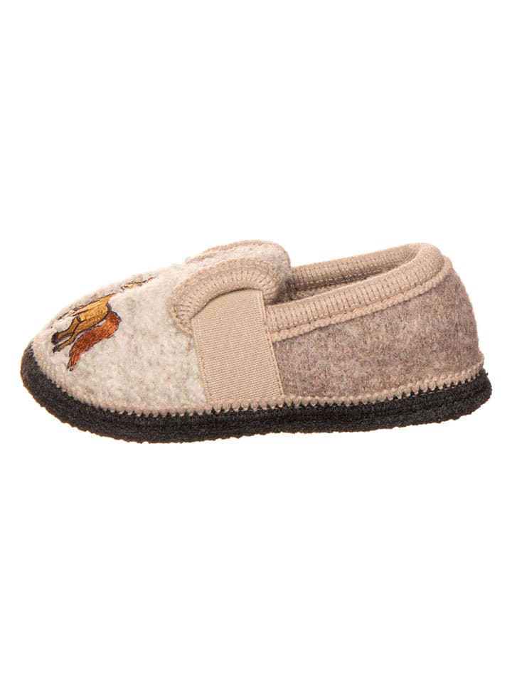 lamino Hausschuhe "Bobby Pferdchen" in Beige - 27