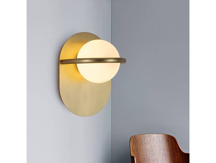 Applique murale Led nordique de luxe, boule de verre moderne, minimaliste, mode créative, salle à manger, chambre à coucher, Villa, Hall, allée, déco
