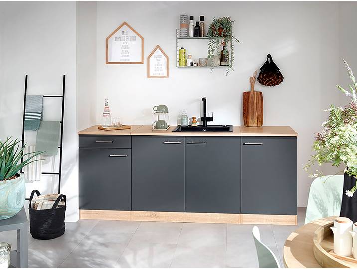 Meuble sous-évier Merle 50cm Gris/Gris