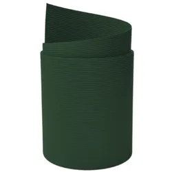 zaun|zu® Sichtschutzstreifen Rille PP für Doppelstabmatten UV-beständiger Sichtschutz Tannengrün 2,55m