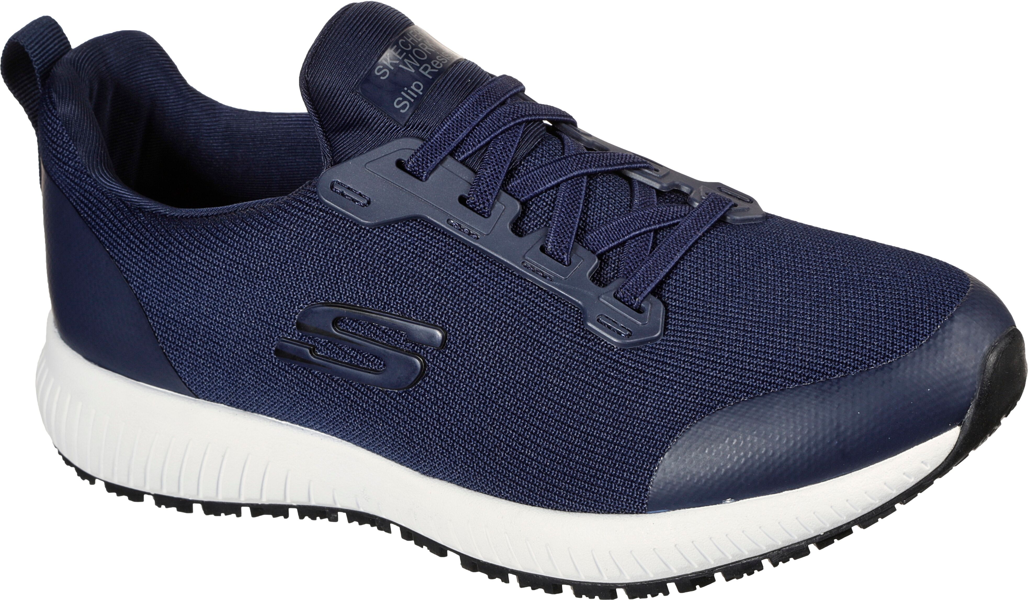 Berufsschuh SKECHERS "SQUAD SR" Gr. 39, blau (navy), 39, Synthetik, Textil, Schuhe, Berufsschuh, Sneaker für Gastronomie & Pflege mit gepolstertem Schaftrand navy 39