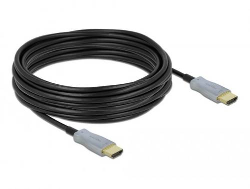 Delock HDMI Anschlusskabel HDMI-A Stecker 10m Schwarz 85010 4K UHD, vergoldete Steckkontakte HDMI-Kabel