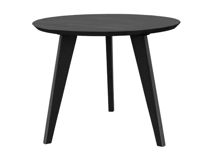 Feldmann-Wohnen Couchtisch Orbetello (mit runden Ablagaflächen, 1-St., moderne Optik, geölte Oberfläche), 50x50x41,5cm schwarz