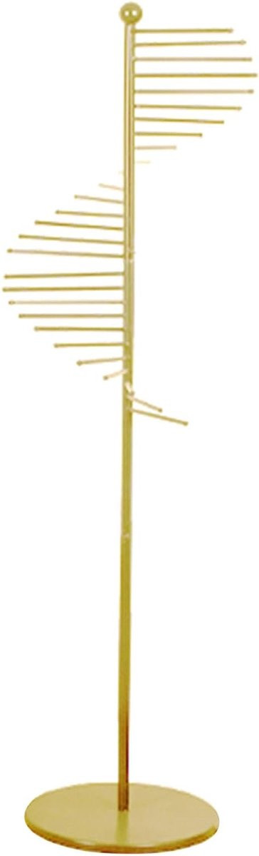 Gouden spiraalvormig sjaalrek met een diameter van 42 cm voor het organiseren van je accessoires