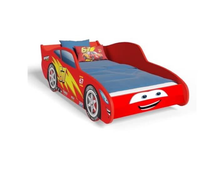 KOBI Autobett 160x80 – rotes Auto mit Matratze Cars