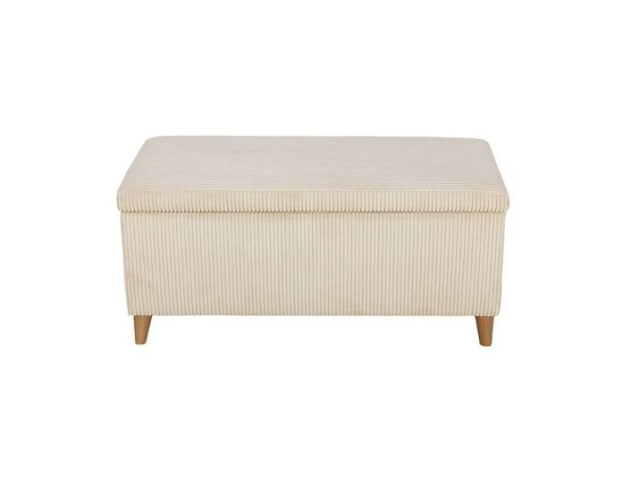Banc coffre JAPP velours côtelé beige