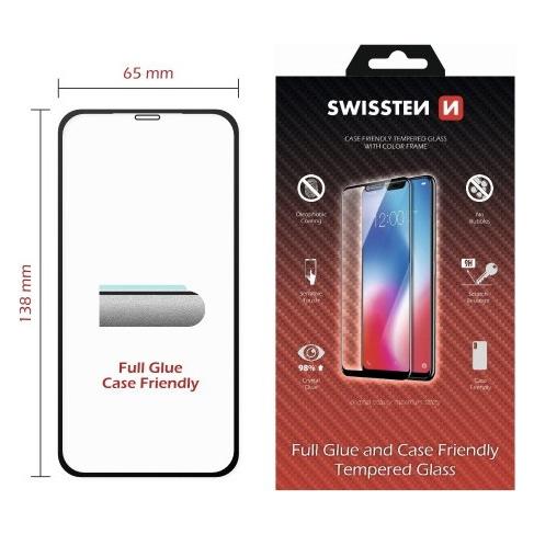 Swissten Glass Color Frame Case-Friendly iPhone 11 Pro - Black (Apple iPhone 11 Pro) (54501704)