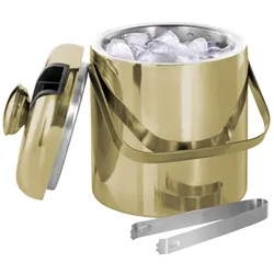Esmeyer Eiskühler / Eiseimer LINCOLN, Edelstahl, 1,3 ltr., mit champagnerfarbener Lackierung.