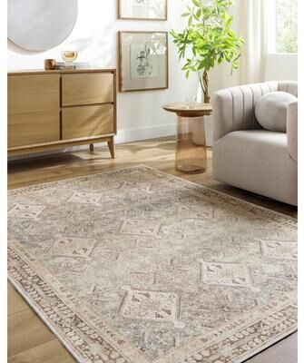 Livabliss Amelie Washable Traditional Area Rug