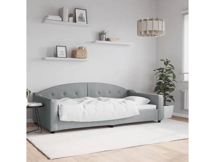 SALE 2025 Lit rembourré/Lit de repos gris clair - 100x200 cm tissu 29.15 Kg 5987