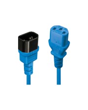 Lindy Spannungsversorgungs-Verlängerungskabel IEC 60320 C13 bis C14 50 cm geformt Blau (30470)