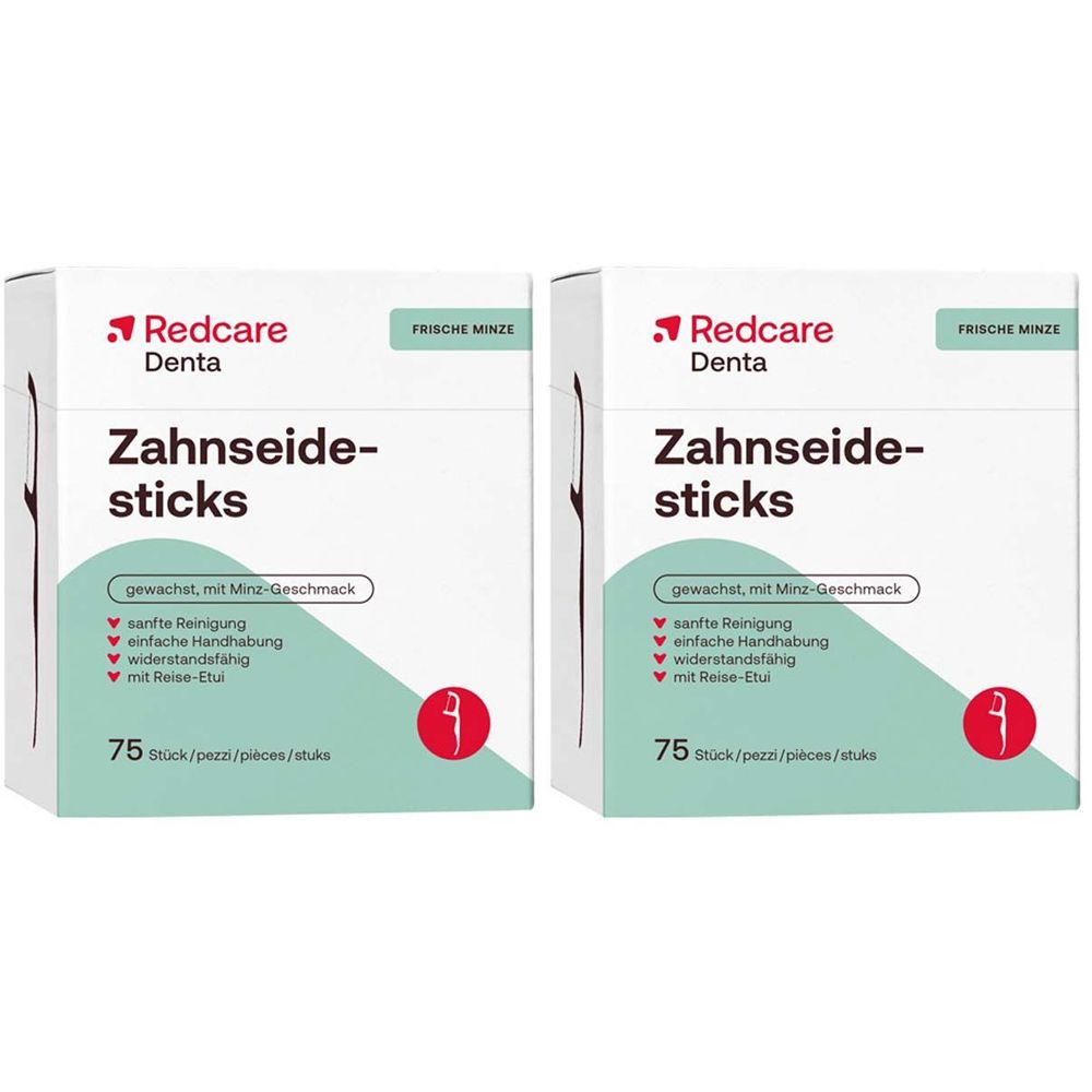 Redcare Zahnseidesticks Doppelpack 2x75 St Zahnseide