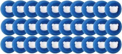 Useful Little Things Reusable Laundry Ball Pet Hair Remover For Washing Machine 30pcs Blue